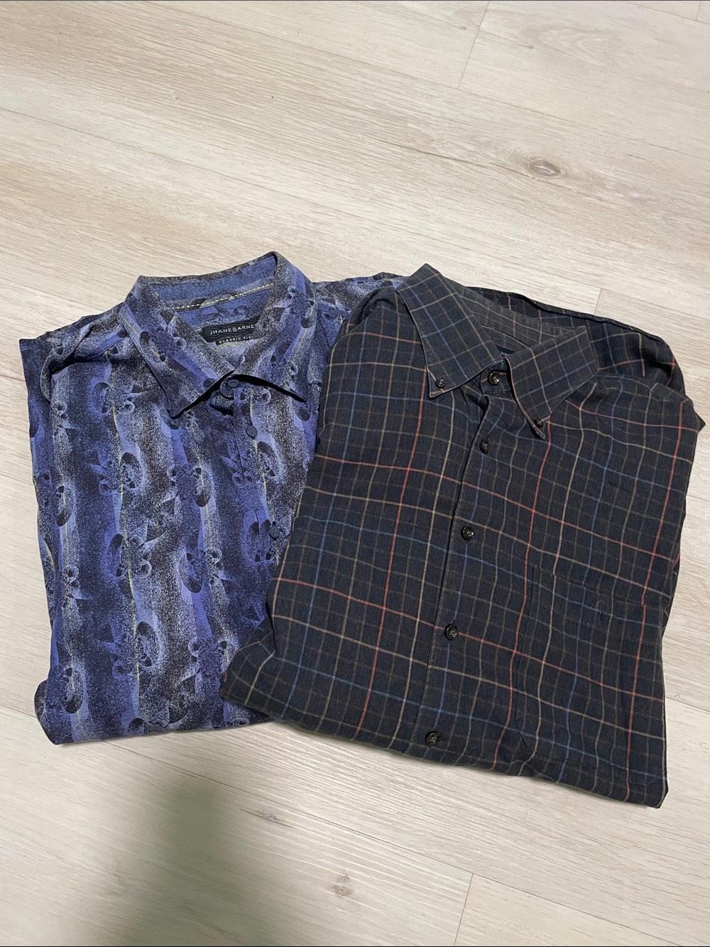 Jhane Barnes and Scott Barber Men's Patterned and Plaid Button-Up Shirts